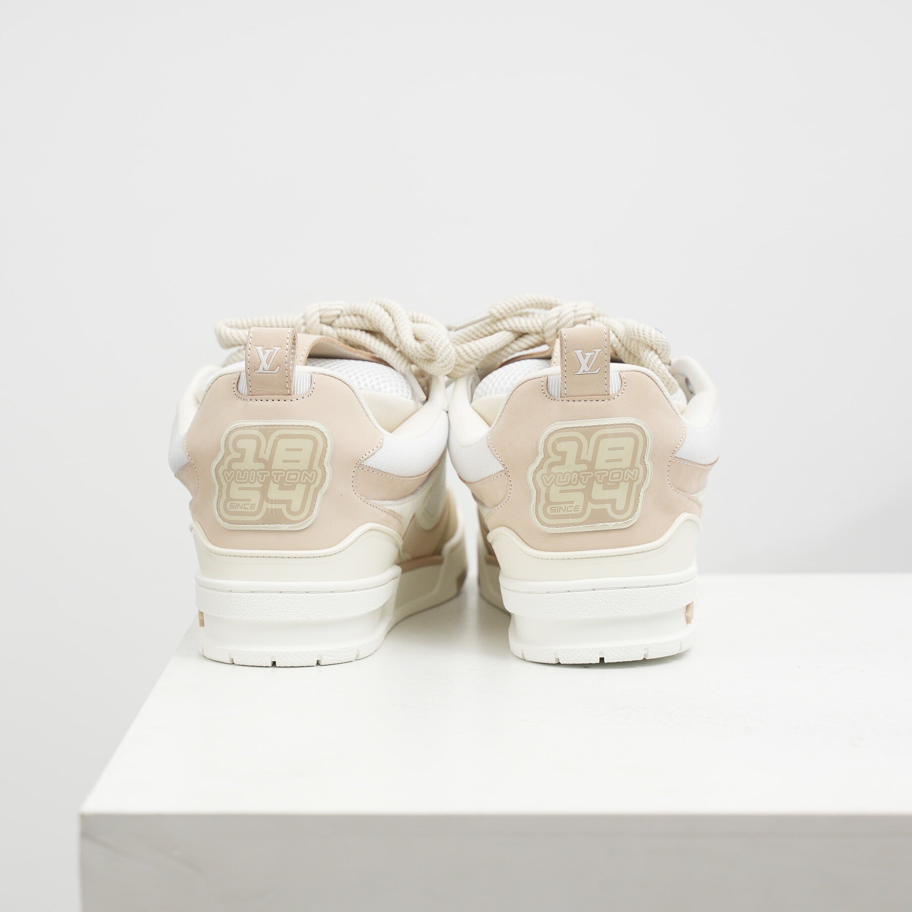 Louis Vuitton LV Skate Sneaker in Beige and White