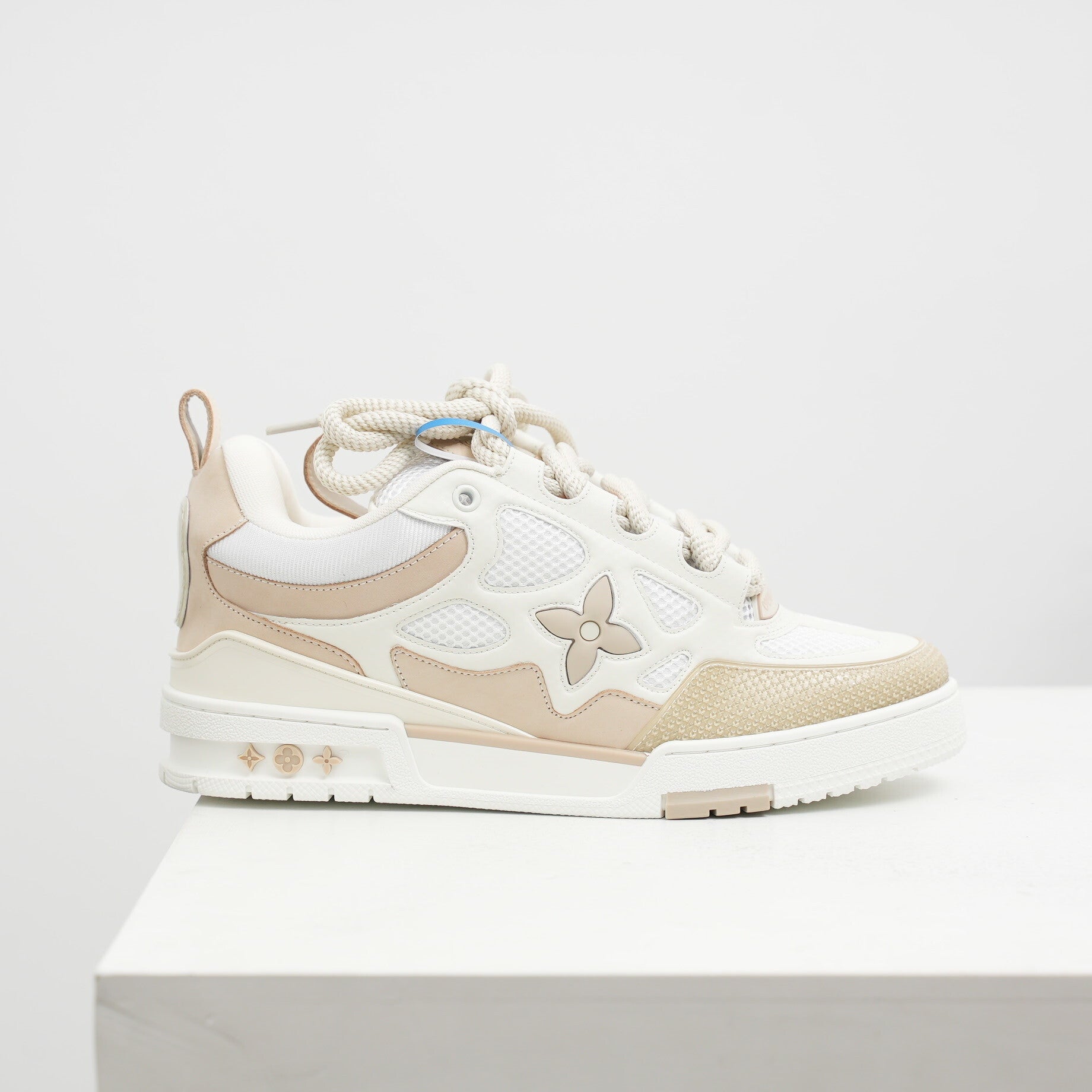 Louis Vuitton LV Skate Sneaker in Beige and White