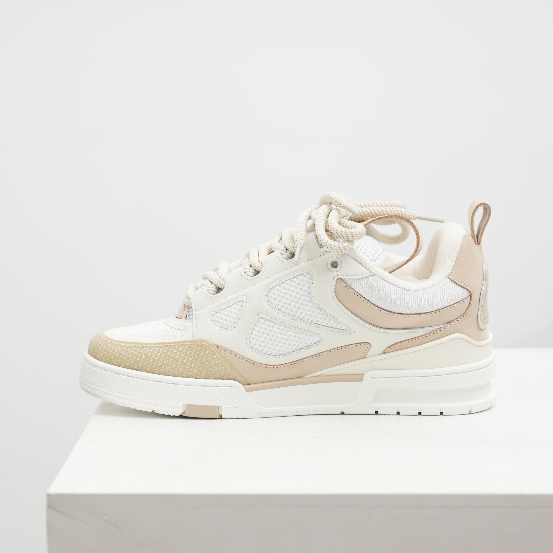 Louis Vuitton LV Skate Sneaker in Beige and White