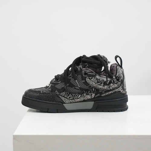 Louis Vuitton Black Skate Trainer Swarovski Monogram