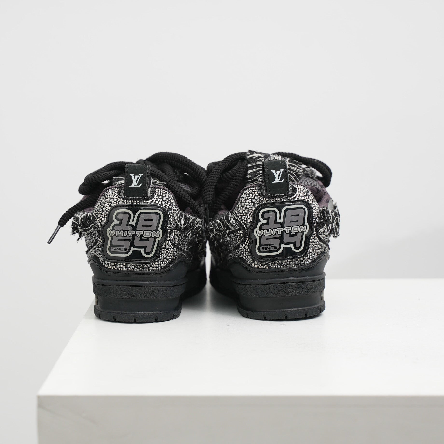 Louis Vuitton Black Skate Trainer Swarovski Monogram