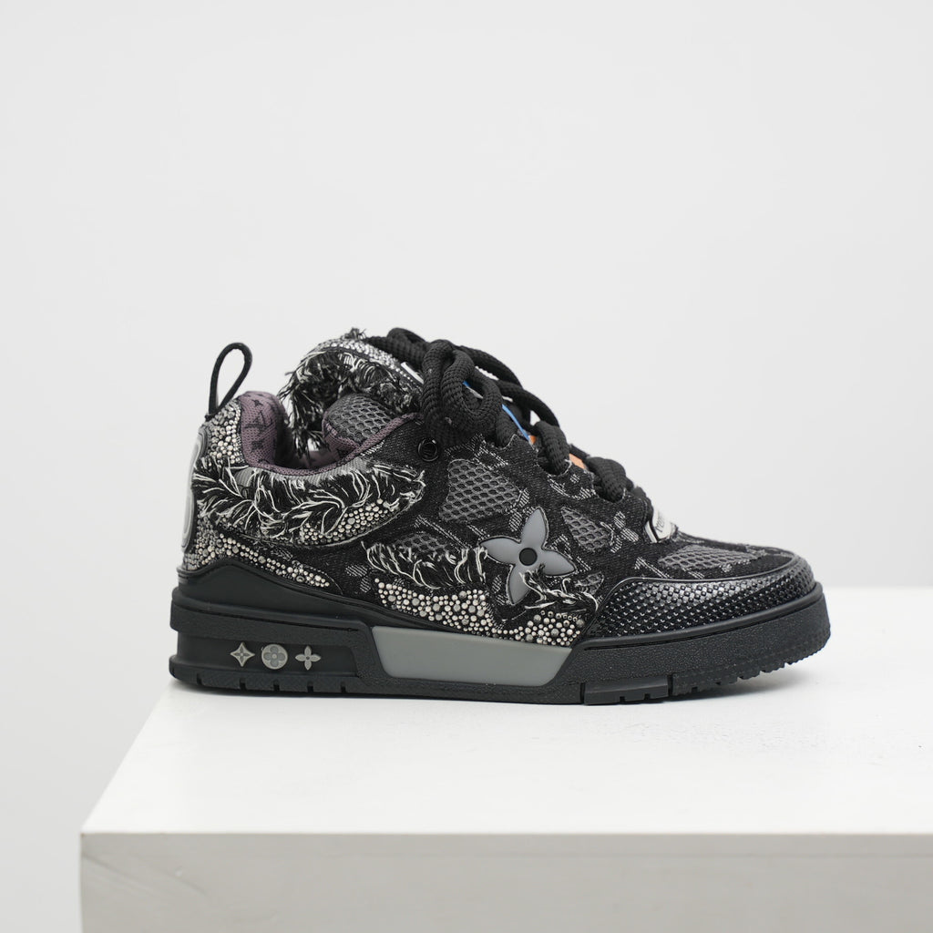Louis Vuitton Black Skate Trainer Swarovski Monogram