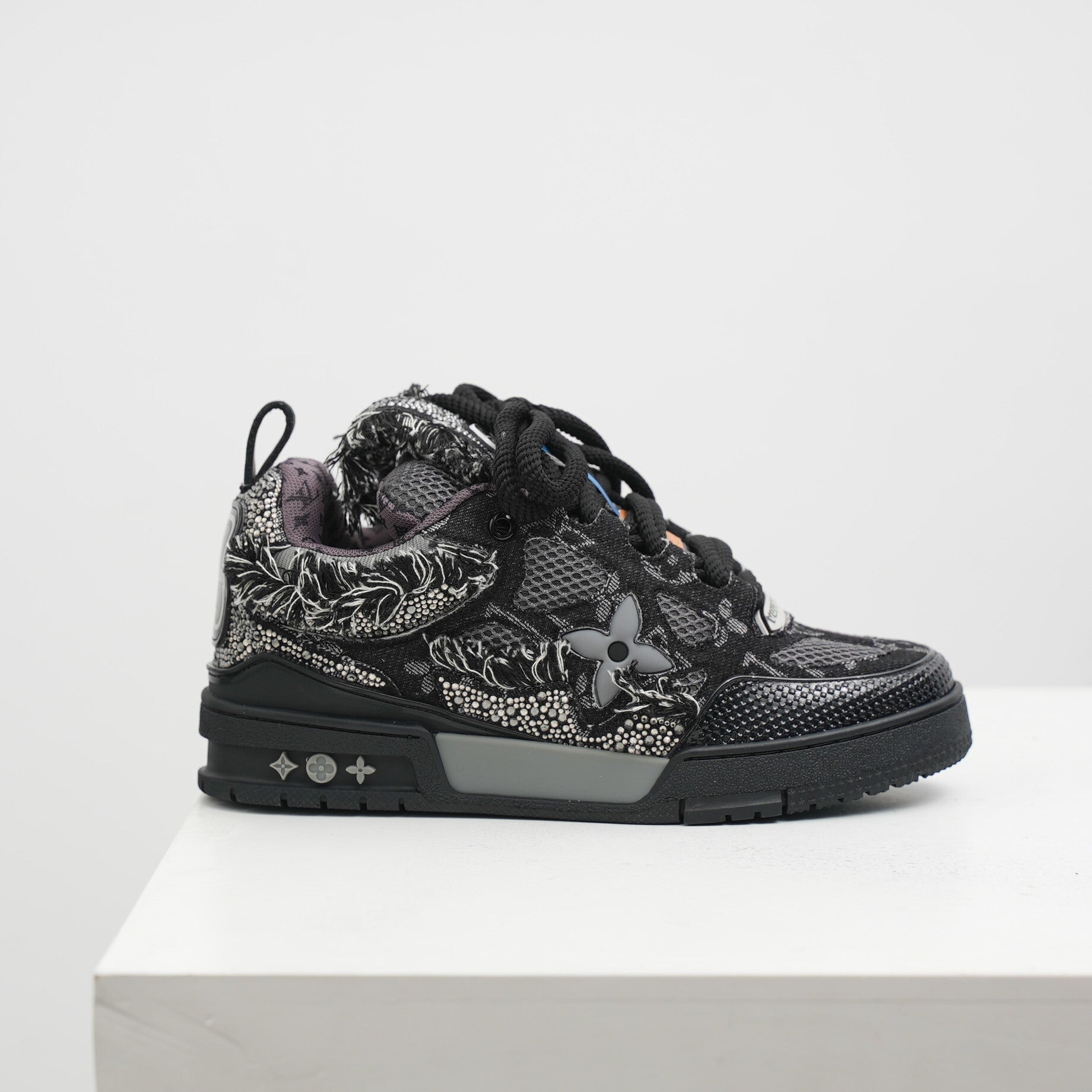 Louis Vuitton Black Skate Trainer Swarovski Monogram