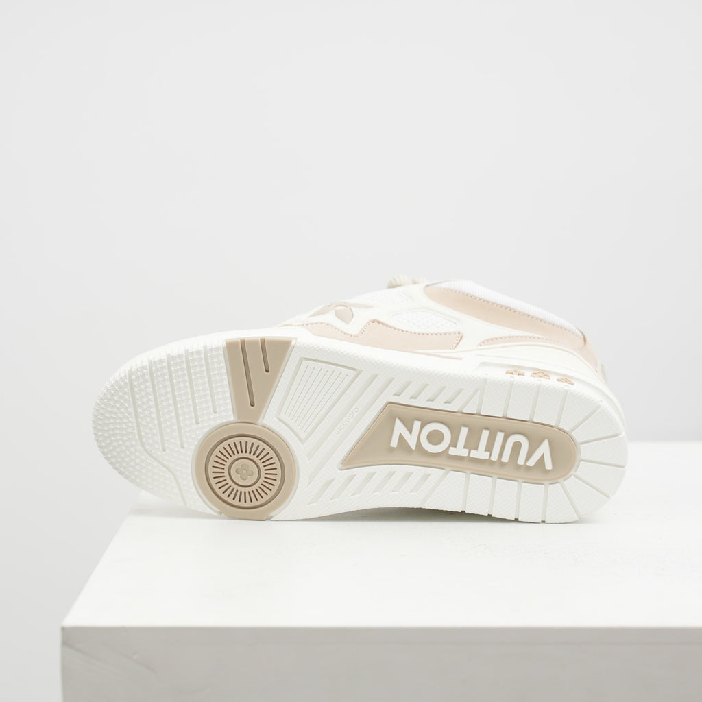 Louis Vuitton LV Skate Sneaker in Beige and White